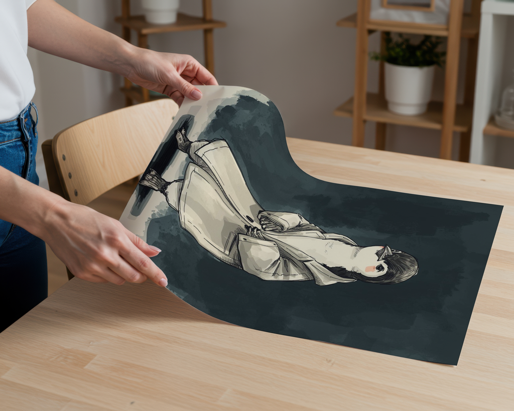 Cute Penguin Funny Animal Poster | Dressed Penguin Wall Art | Whimsical Character Illustration | Kids Room & Office Decor